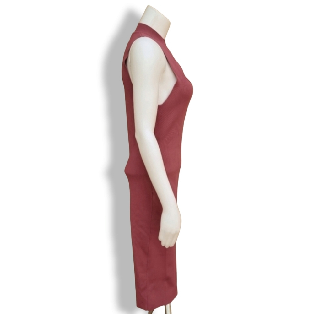 BAILEY 44 Carmine Bewitched Cut Out Bodycon Sheath Dress L Dusty Mauve Rose - Picture 5 of 14
